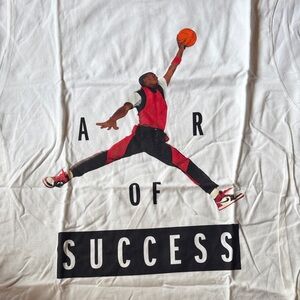 Jordan White Tee with Red and Black Graphic
